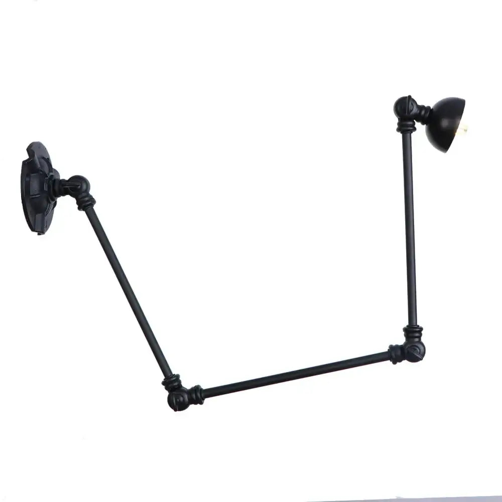 Vintage black adjustable loft wall light bedroom articulated lamp