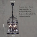 Vintage black crystal bird cage pendant light dining room chandelier