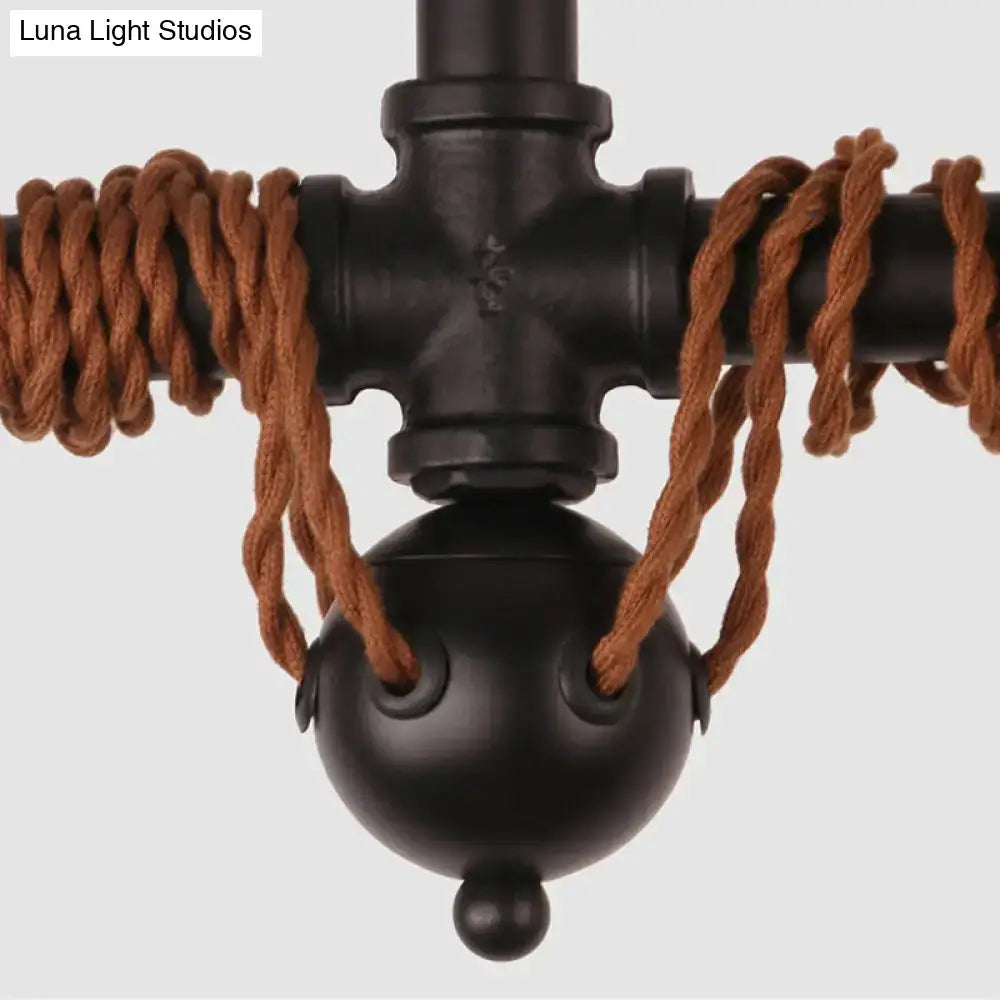Vintage black finish tubing pendant lamp for dining room