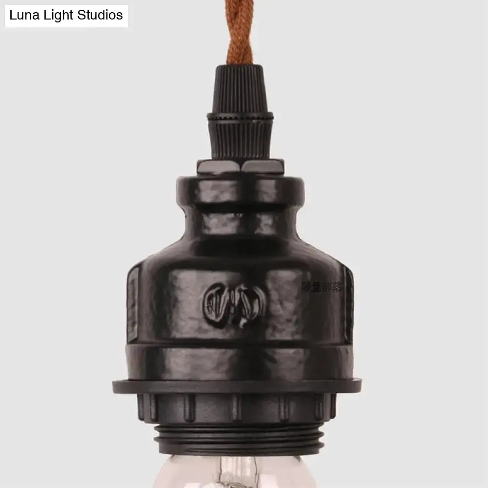 Vintage black finish tubing pendant lamp for dining room