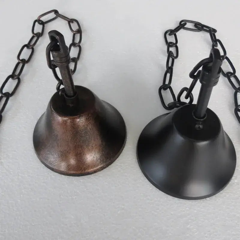 Vintage black wrought iron pendant lamp – dining room glass chandelier