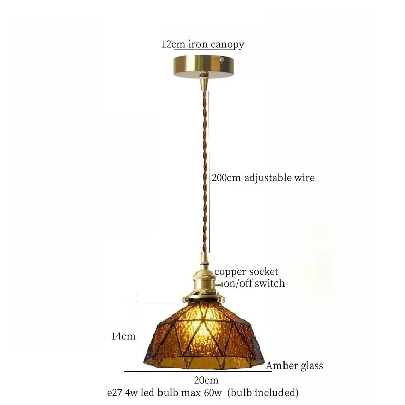 Vintage blue & white ceramic led pendant light for dining room