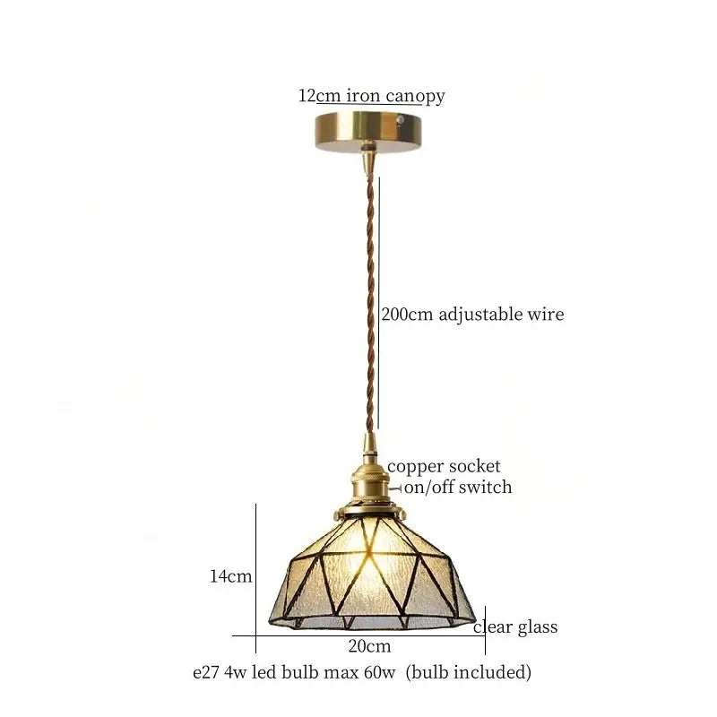 Vintage blue & white ceramic led pendant light for dining room