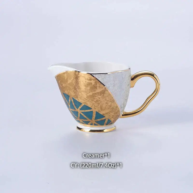 Vintage bone china milk jug with gold trim dining room creamer