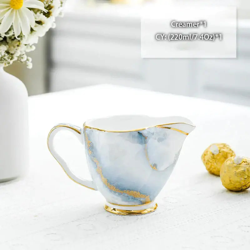 Vintage bone china milk jug with gold trim dining room creamer