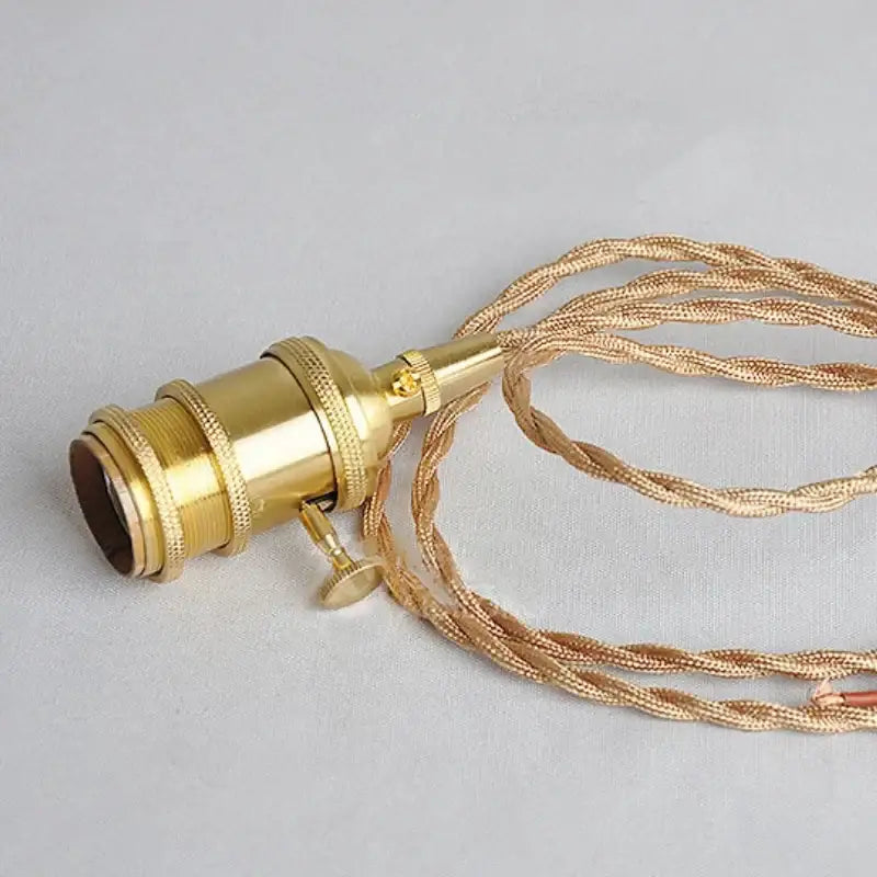 Vintage brass and clear glass led pendant light kitchen hanging lamp