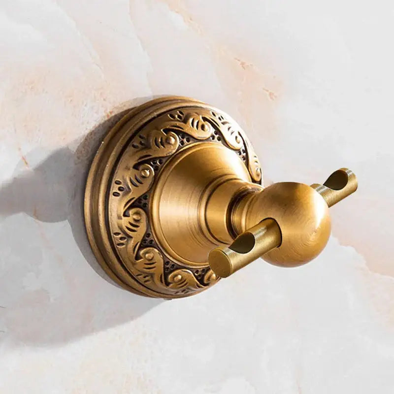 Vintage brass bathroom accessories set ornate bathroom hardware