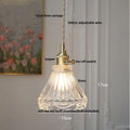 Vintage brass crackled glass globe led pendant light kitchen fixture