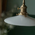Vintage brass cream glass led pendant light for dining room
