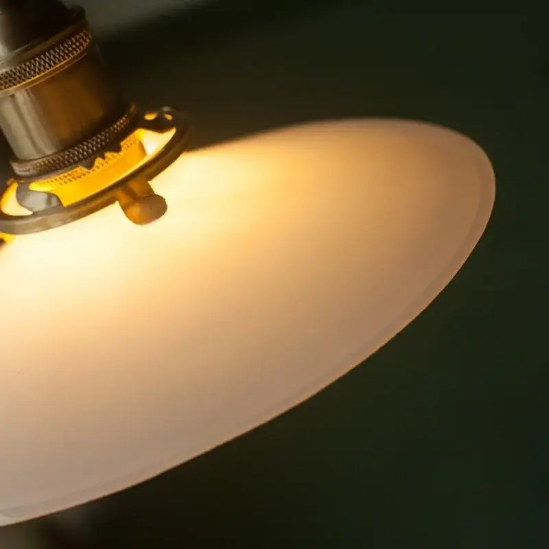 Vintage brass cream glass led pendant light for dining room