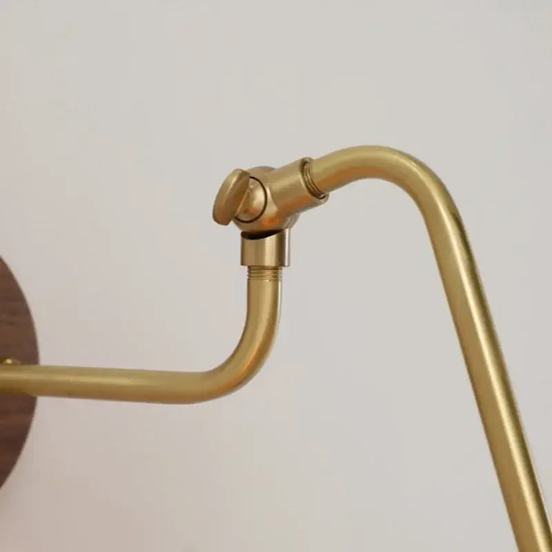 Vintage brass flower led wall lights with rotate pull chain bedroom