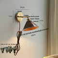 Vintage brass scalloped amber glass wall lamp bedroom light fixture