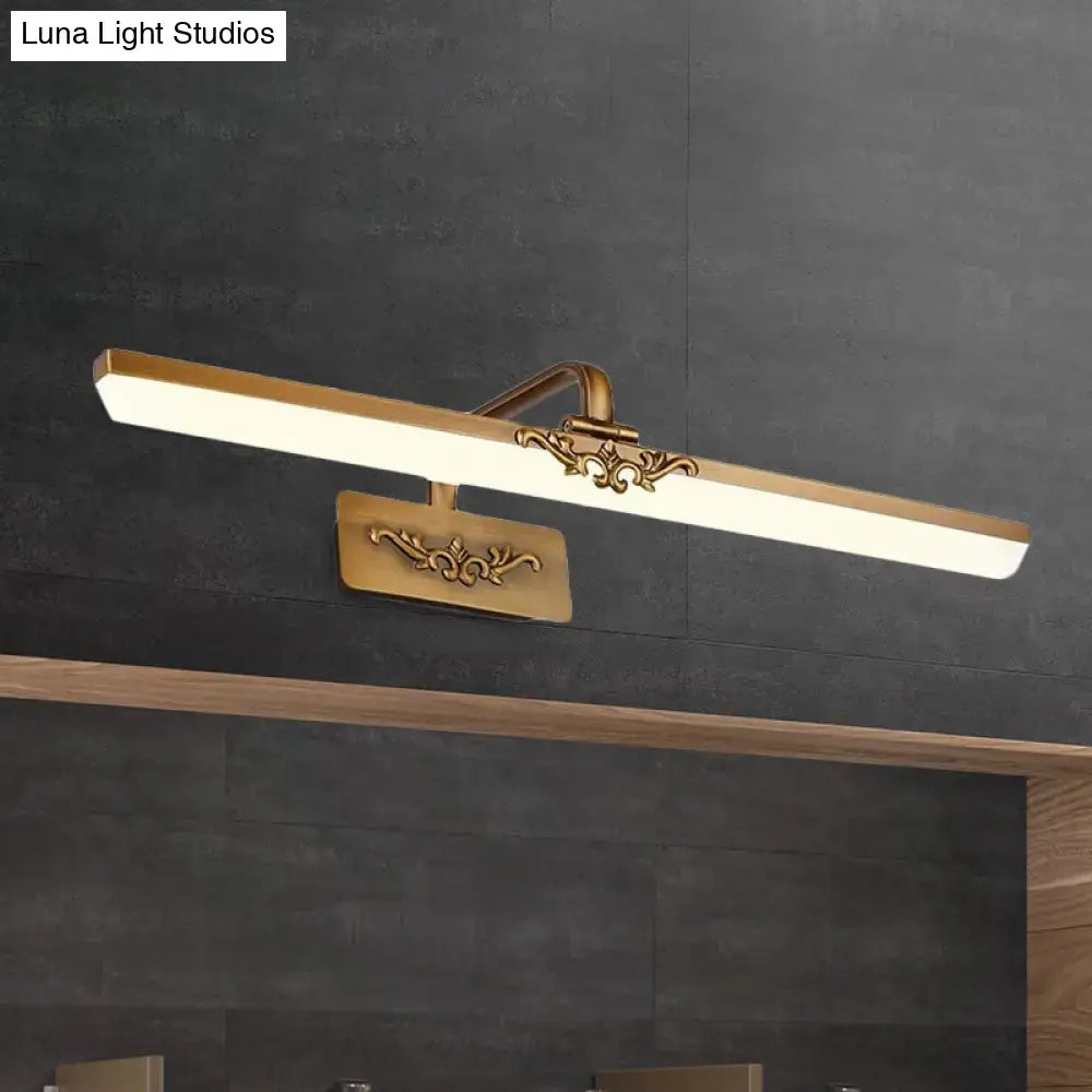 Vintage bronze floral led wall light fixture bedroom vanity