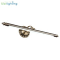 Vintage bronze led bathroom wall lamp with fluted mounting plate