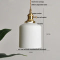 Vintage brown wood ceramic pendant lights bedroom beaded fringe