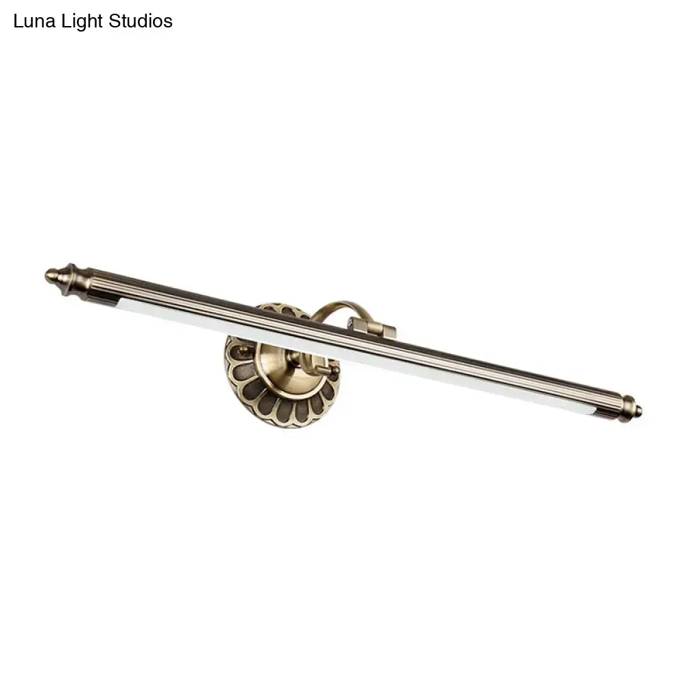 Vintage brushed brass sconce wall light led vanity – bedroom lighting
