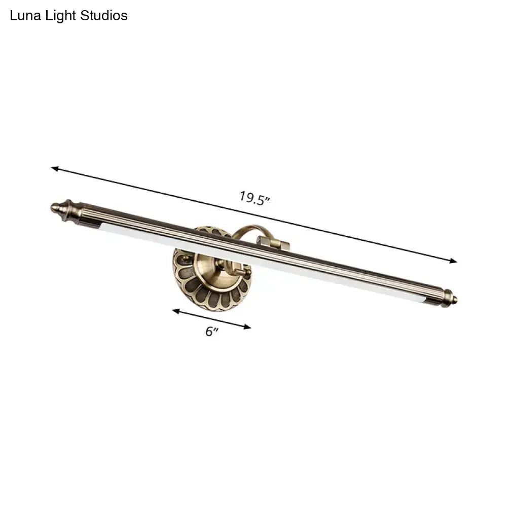 Vintage brushed brass sconce wall light led vanity – bedroom lighting
