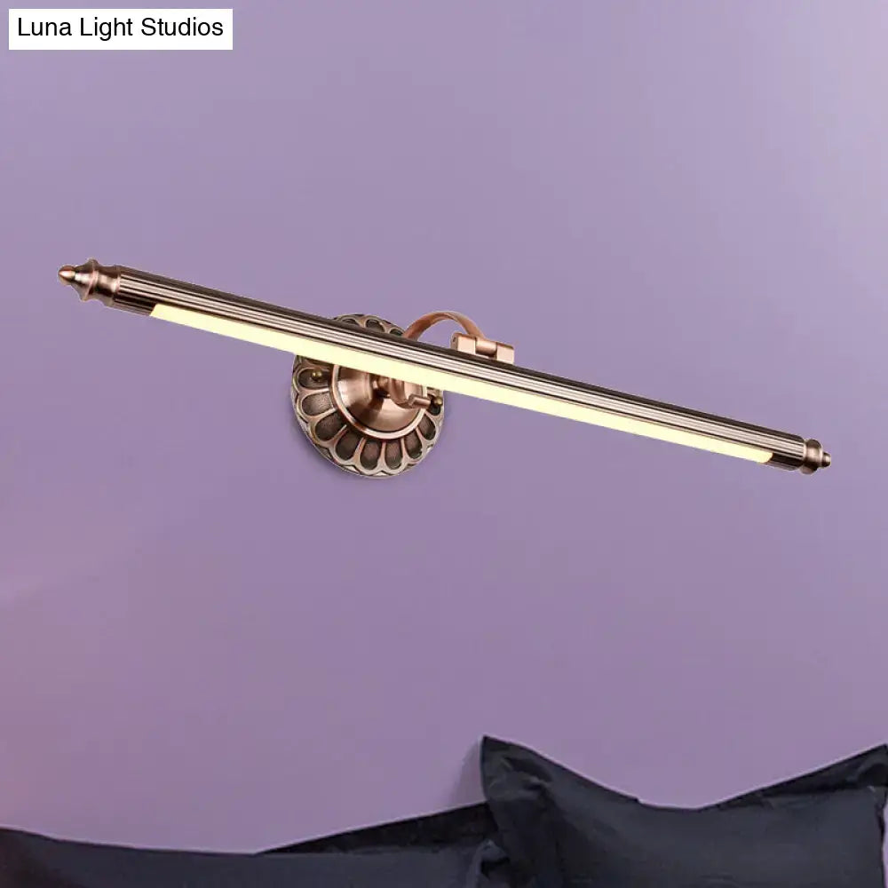 Vintage brushed brass sconce wall light led vanity – bedroom lighting
