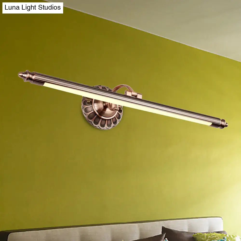 Vintage brushed brass sconce wall light led vanity – bedroom lighting