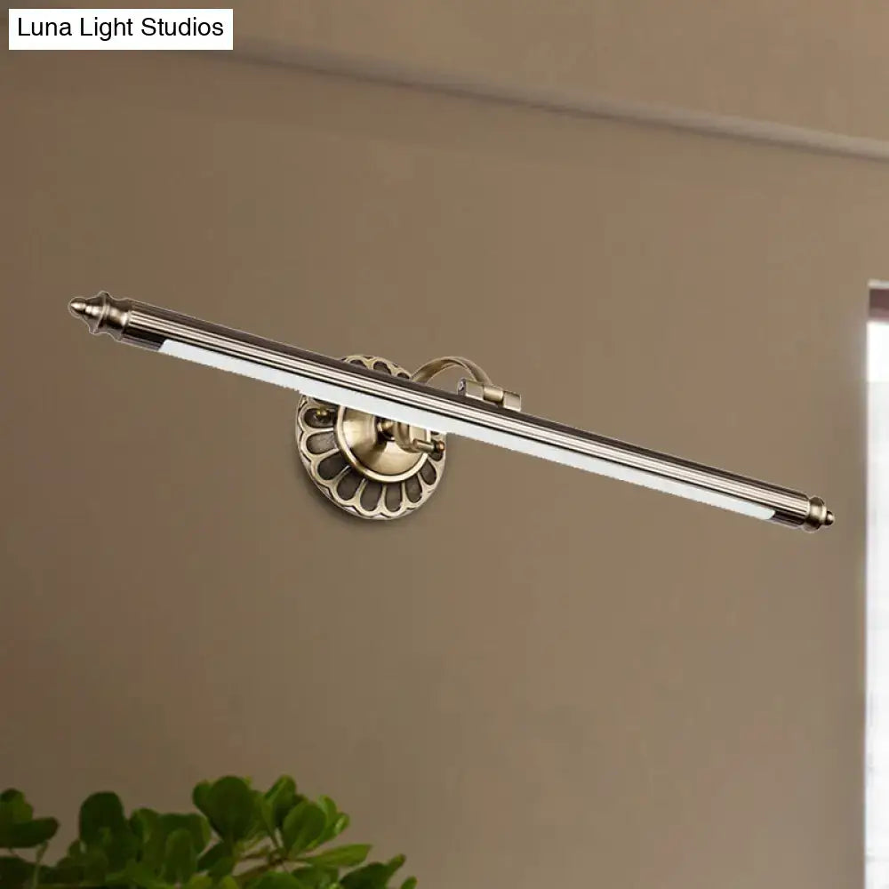 Vintage brushed brass sconce wall light led vanity – bedroom lighting