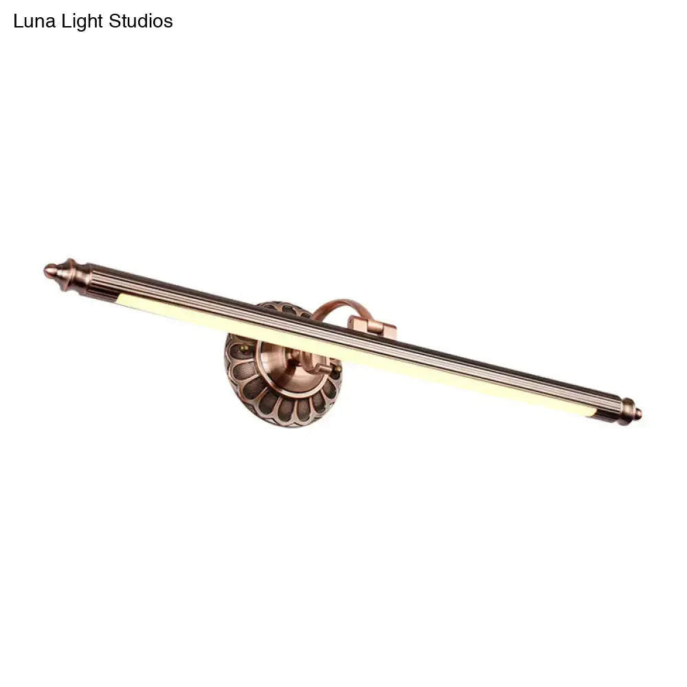Vintage brushed brass sconce wall light led vanity – bedroom lighting