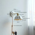 Vintage ceramic wall lamp with fluted glass shade for bedroom