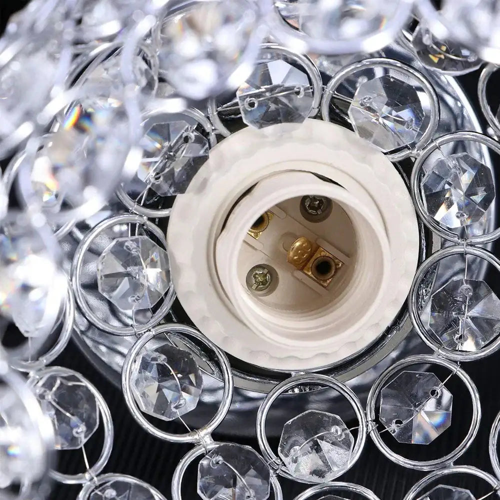 Vintage chrome crystal ball ceiling light for living room