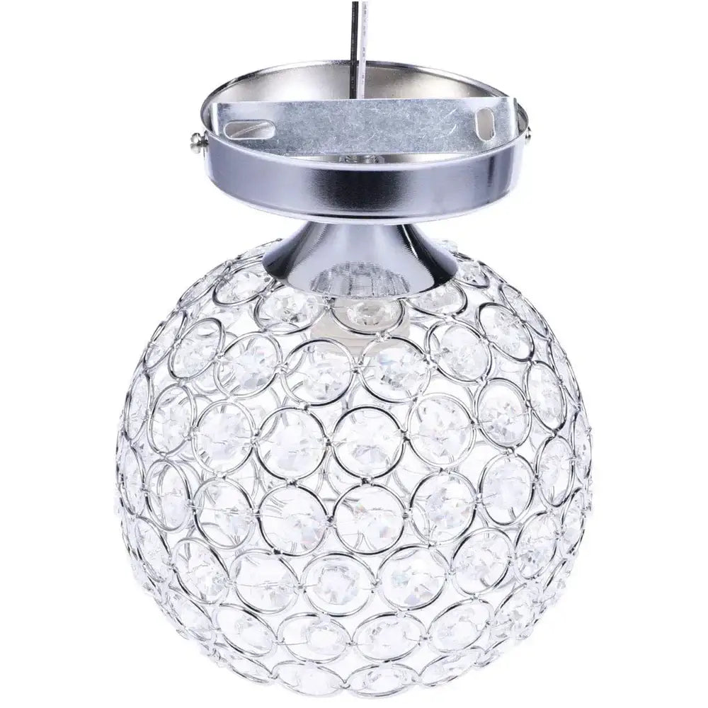 Vintage chrome crystal ball ceiling light for living room