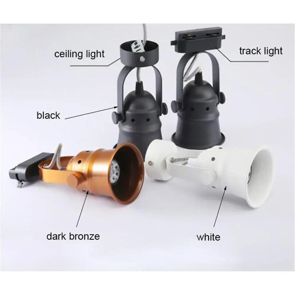 Vintage copper & black gu10 led track light kitchen spotlight
