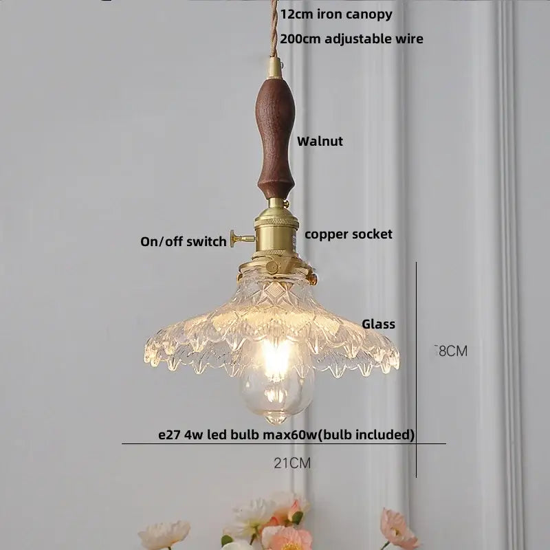 Vintage cream glass and brass adjustable led pendant dining room