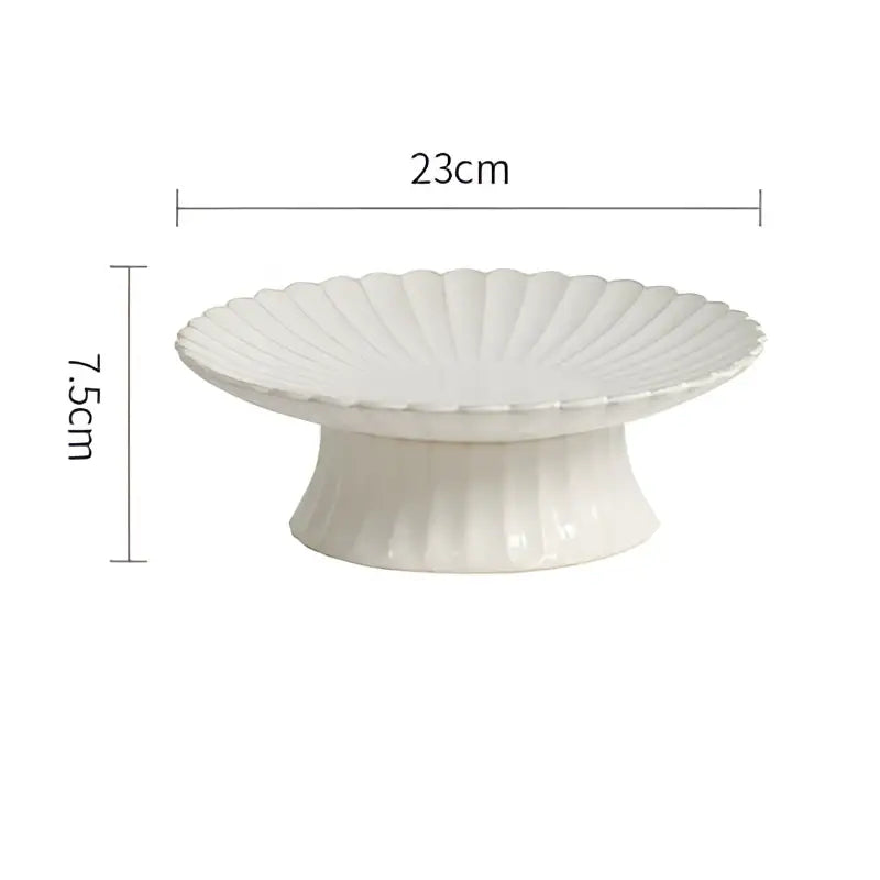 Vintage cream scalloped ceramic dining table set – dining room trim