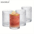 Vintage embossed blue red and gold glassware set dining room tumblers