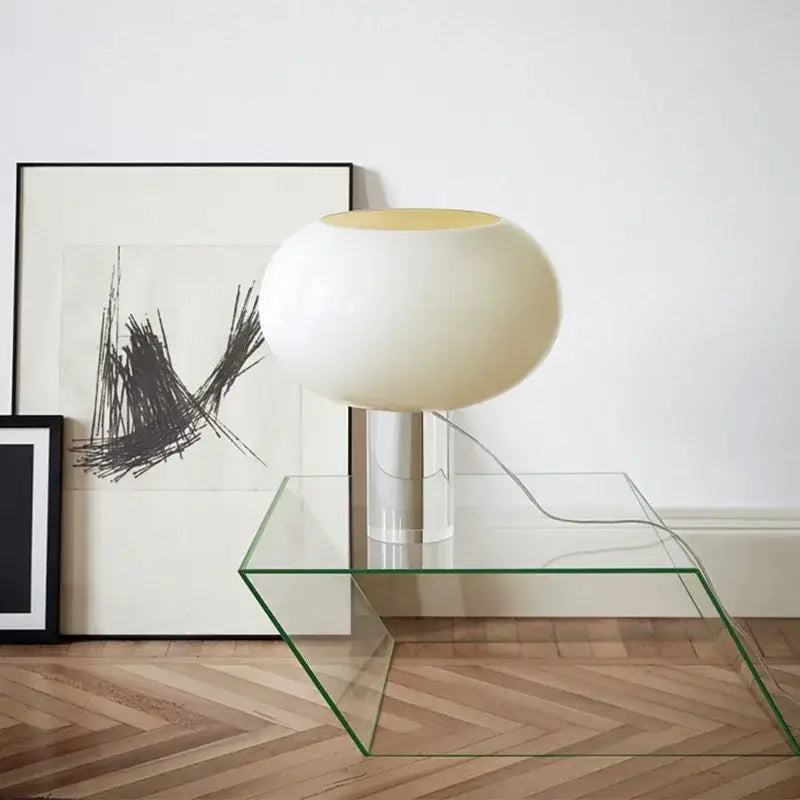 Vintage glass buds table lamp bedroom warm glowing sphere