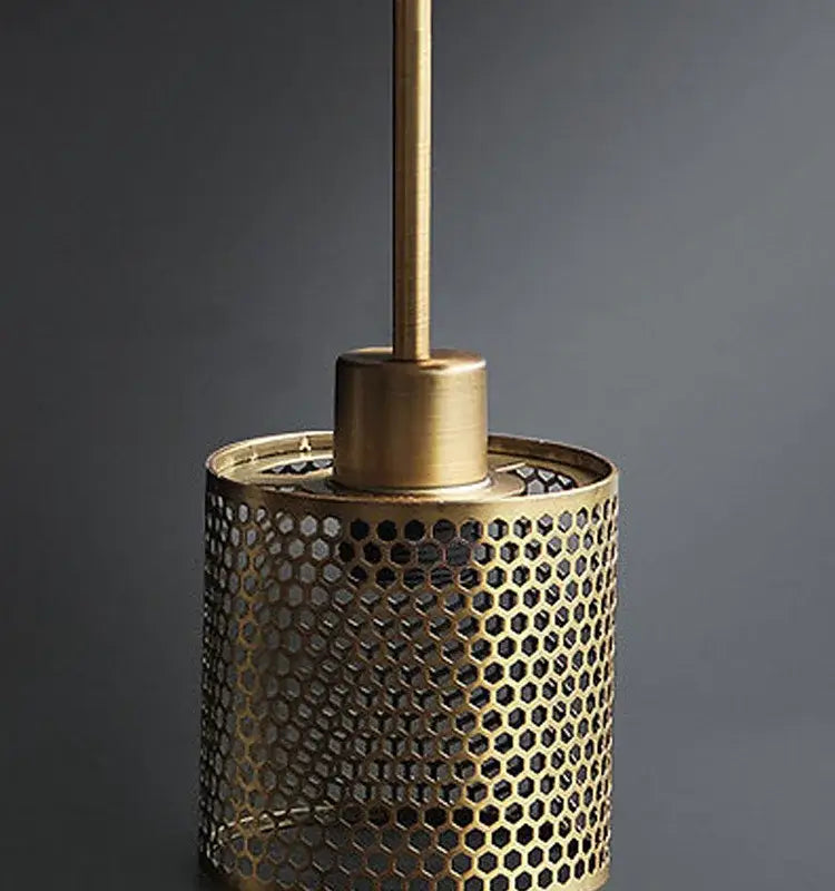 Vintage gold mesh led wall sconce – bedroom glass light fixture