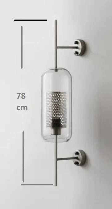 Vintage gold mesh led wall sconce – bedroom glass light fixture