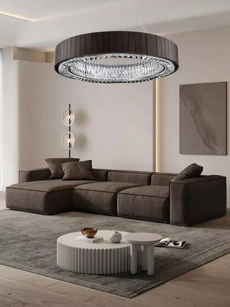 Vintage gray glass large ceiling pendant light for stairwell lobby