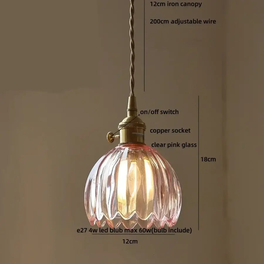 Vintage green glass led pendant light kitchen brass fixture