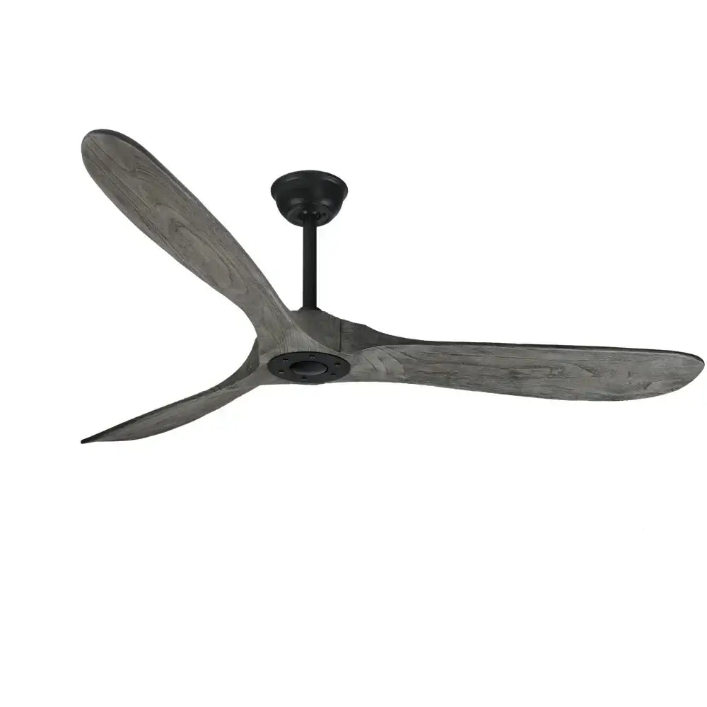 Vintage grey wood ceiling fan – living room remote control fan