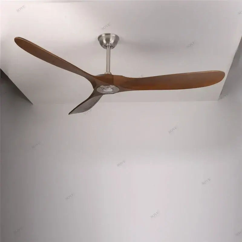 Vintage grey wood ceiling fan – living room remote control fan