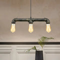 Vintage industrial brass pipe ceiling light fixture kitchen pendant