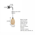 Vintage industrial hemp rope wall lamp bedroom rattan sconce