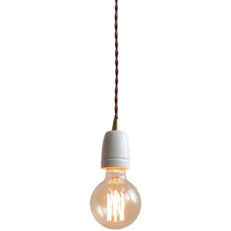 Vintage industrial matte white ceramic led pendant lamp kitchen light
