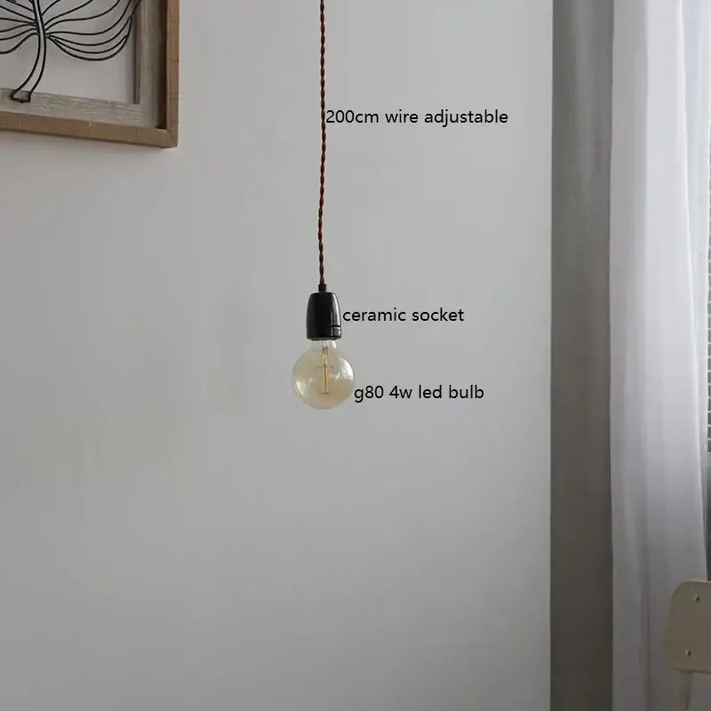 Vintage industrial matte white ceramic led pendant lamp kitchen light
