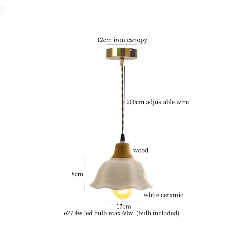 Vintage japanese beige cloth led pendant light for dining room