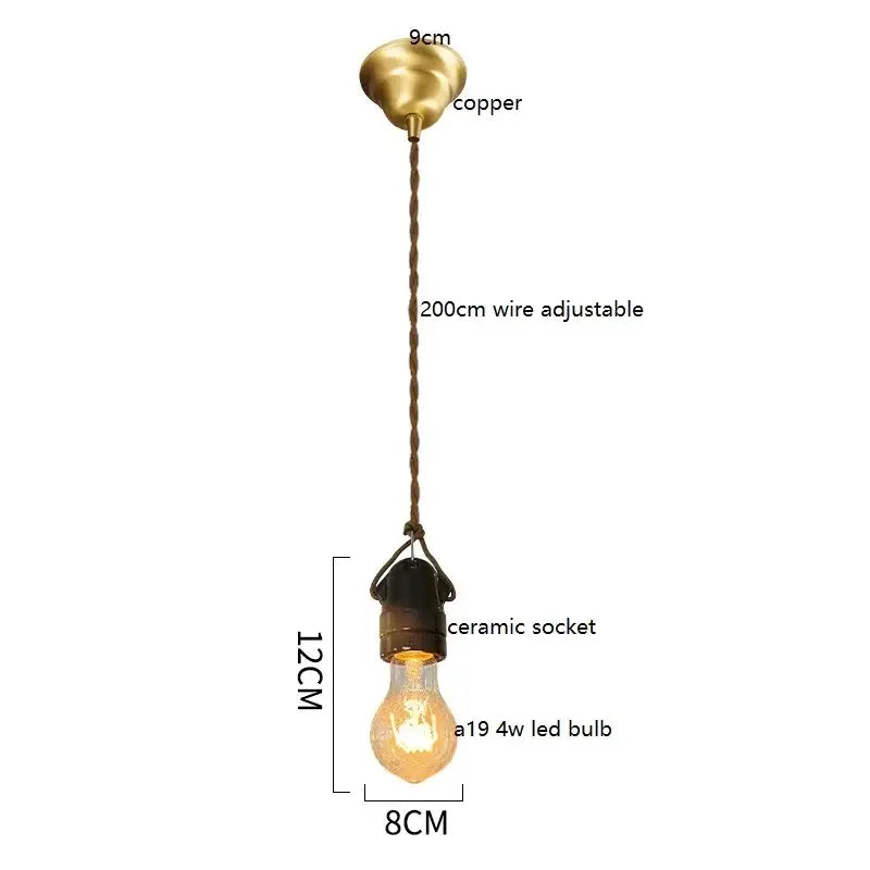 Vintage japanese ceramic led pendant light kitchen black & white