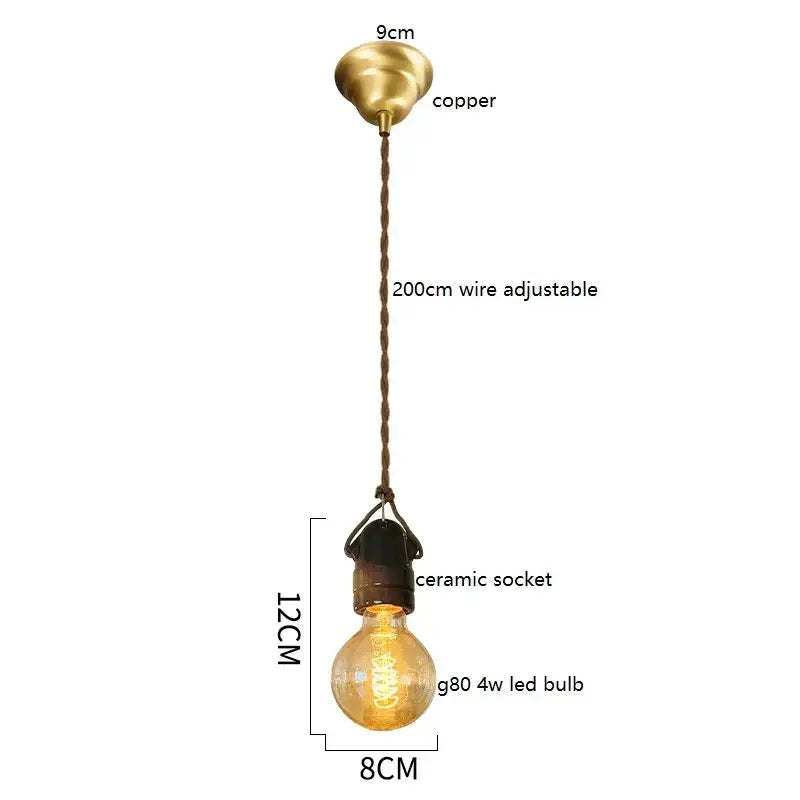Vintage japanese ceramic led pendant light kitchen black & white