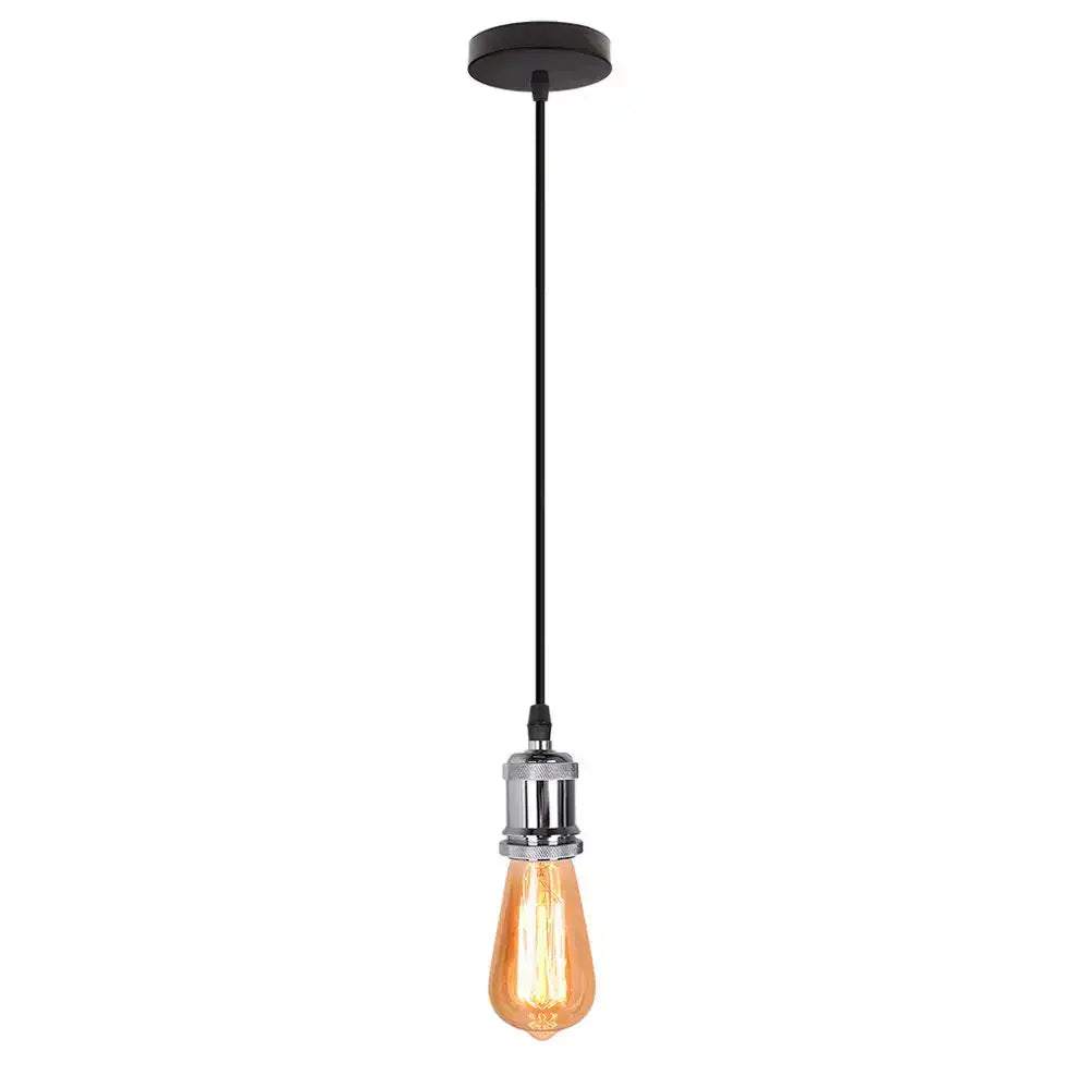 Vintage led wood ceiling pendant light dining room glass globe