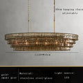 Vintage multi tier brown glass chandelier dining room crystal light