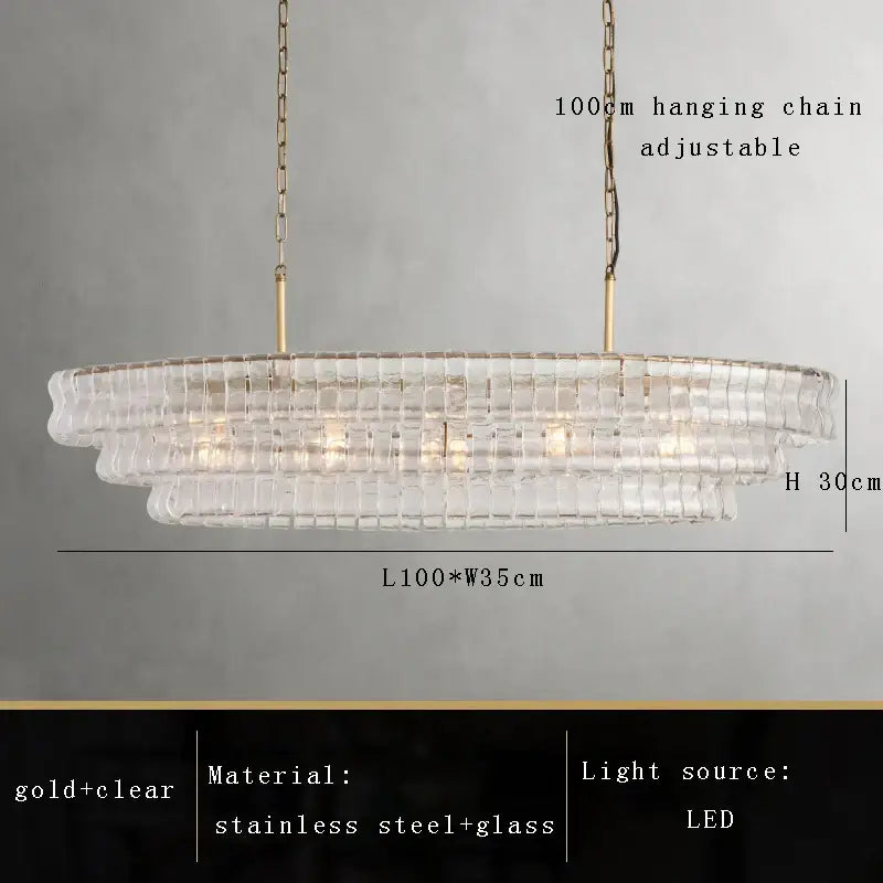 Vintage multi tier brown glass chandelier dining room crystal light