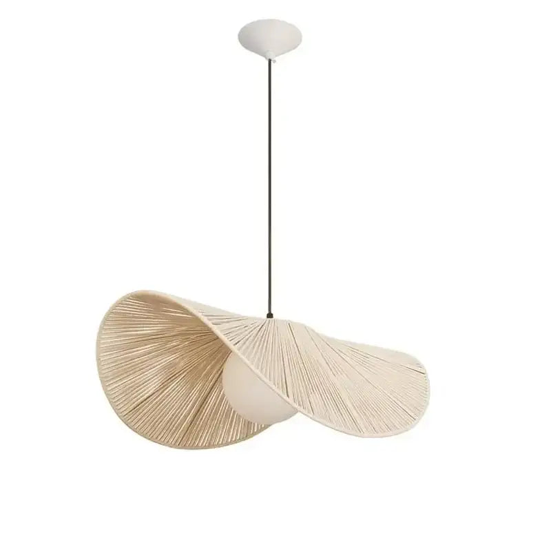 Vintage off-white cotton rope hat pendant lights bedroom chandelier